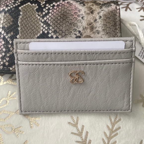 Jessica Simpson Snakeskin (Python) Wallet (Brown, Tan, Pink) & Gray Card Case - Picture 11 of 15